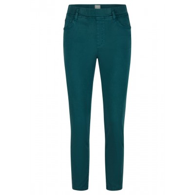 Rabe - 53-213156 Lange stretch broek petrol blauw elastische taille.